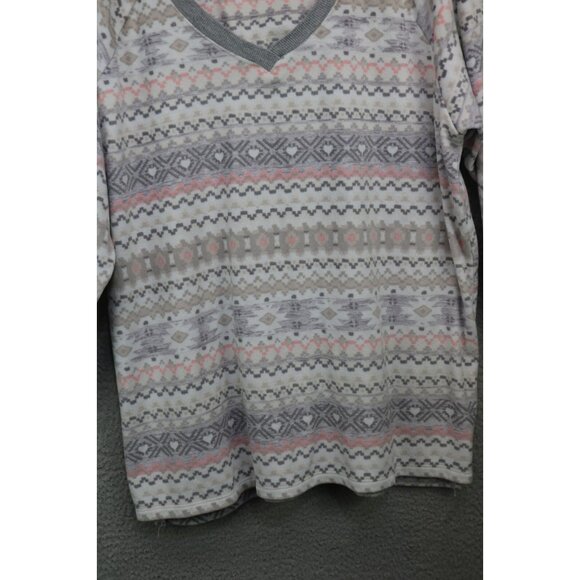 Cuddl Duds Long Sleeve Soft Pajama Set-Large-Pockets - Picture 12 of 16